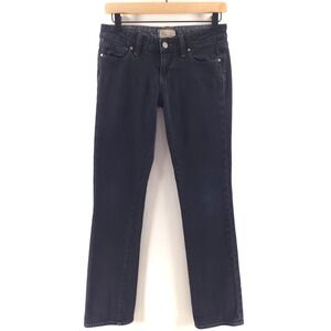 Paige Women Jeans Premium Denim 26 Dark Indigo Straight Leg Low Rise Made in USA